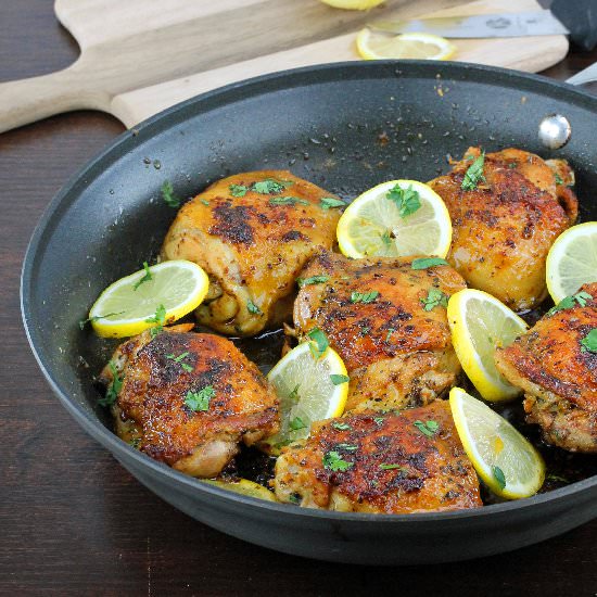 Skillet Chicken Thighs