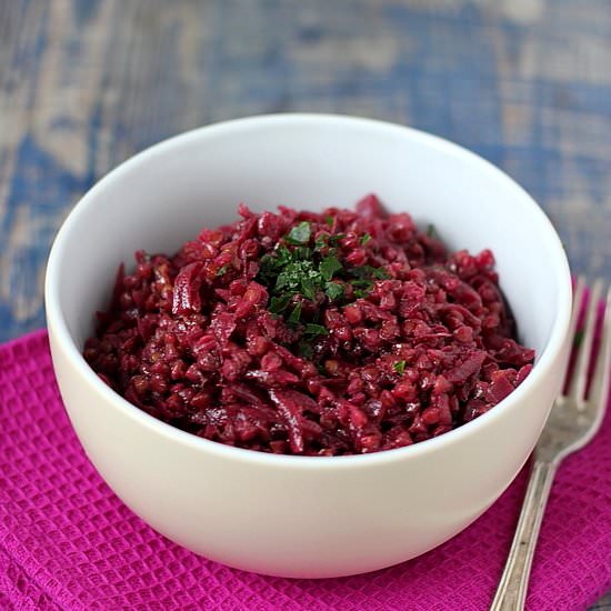 Beetroot and Buckwheat Risotto