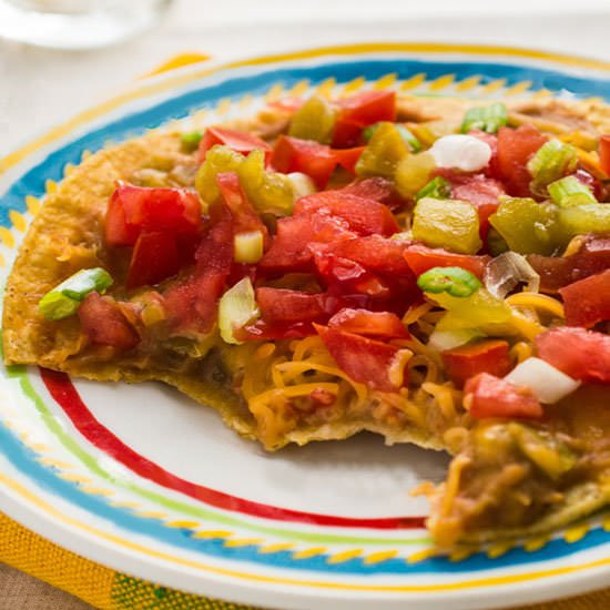 Easy Bean & Cheese Tostadas