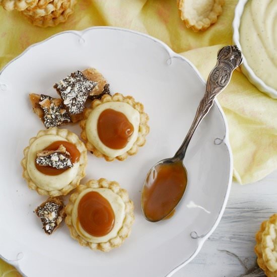 Salted Caramel and Custard Tartlets