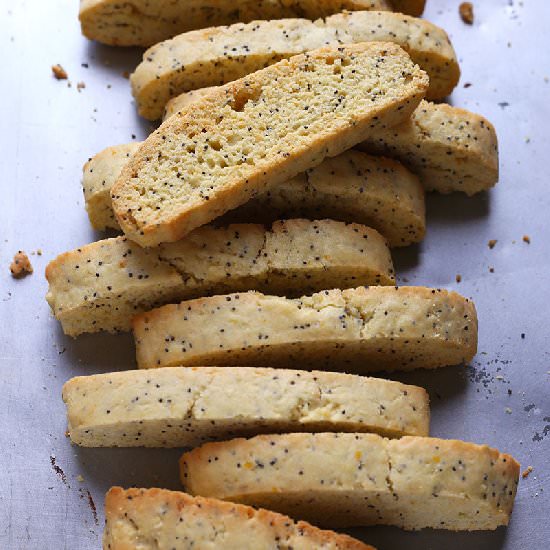 Meyer Lemon & Poppy Seed Biscotti