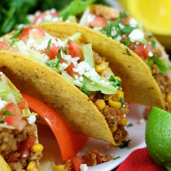 Ground Beef Quinoa Tacos