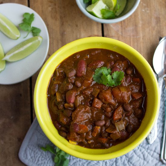 Quick Mole Veggie Chili