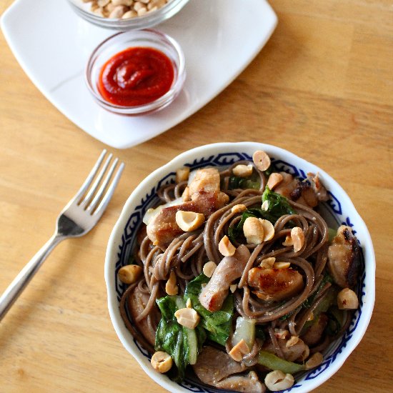 Miso Chicken Soba Noodle Stir Fry