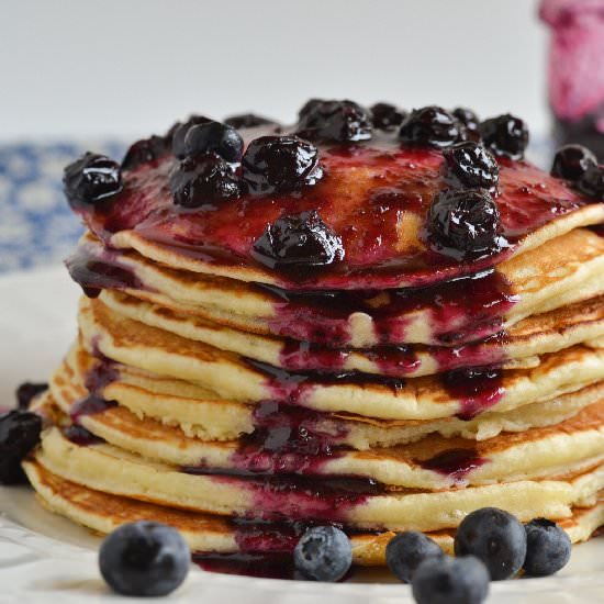 Buttermilk Pancakes with Blueberry