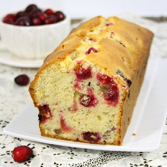 Cranberry, Orange, and Walnut Tea Cake