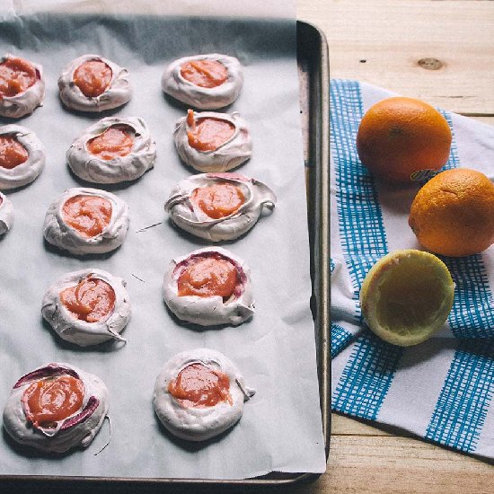 Pink Meringue Cookie