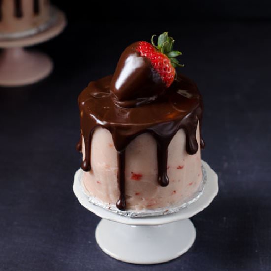 Mini Chocolate Strawberry Cakes