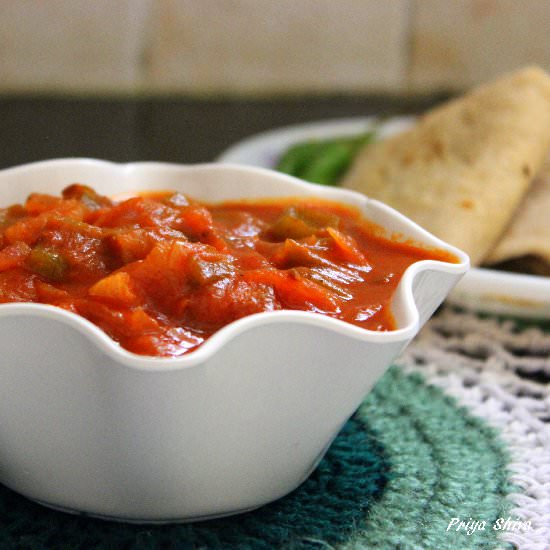 Mushroom Capsicum Masala