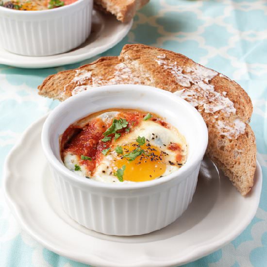 Baked Eggs with Parmesan