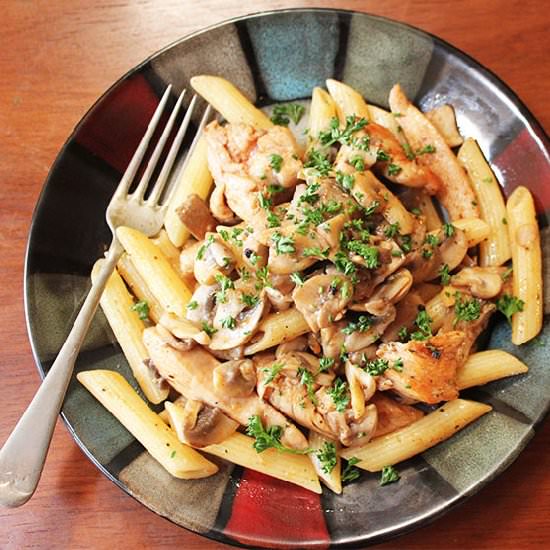 Penne & Spicy Chicken with Mushroom