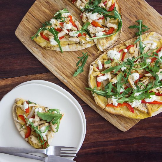 Hummus Pita Pizza