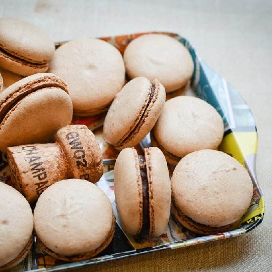 Champagne and Chocolate Macarons