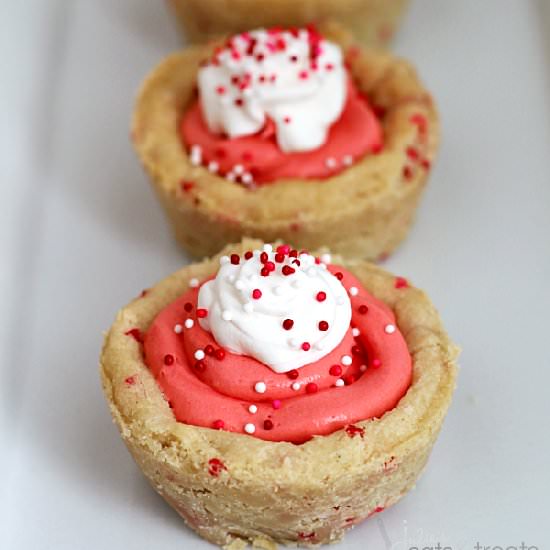 Strawberry Sugar Cookie Cups