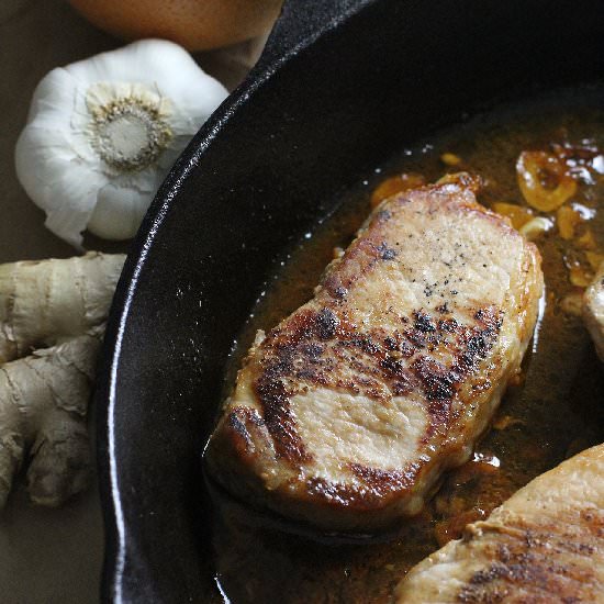 Pork Chops with Grapefruit & Ginger