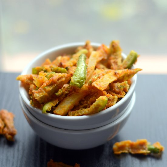 Battered Ivy Gourd Crisps