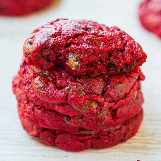 Red Velvet Gooey Butter Cookies