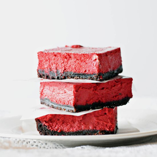 Red Velvet Cheesecake Slices