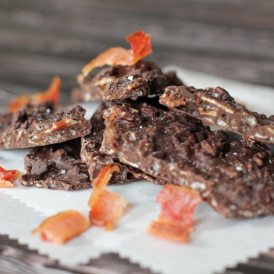 Dark Chocolate Bacon Bark