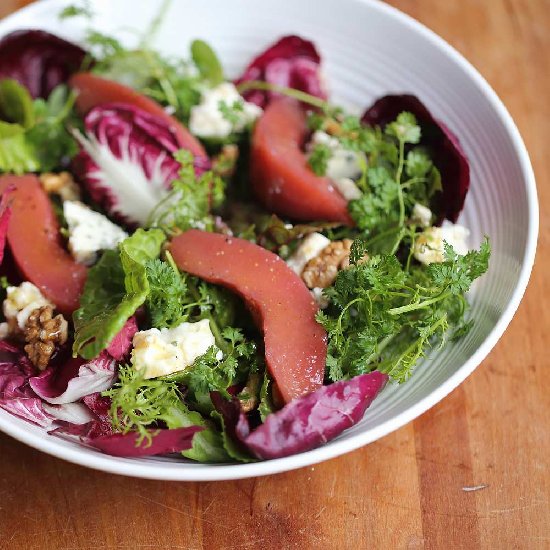 Winter greens with quince