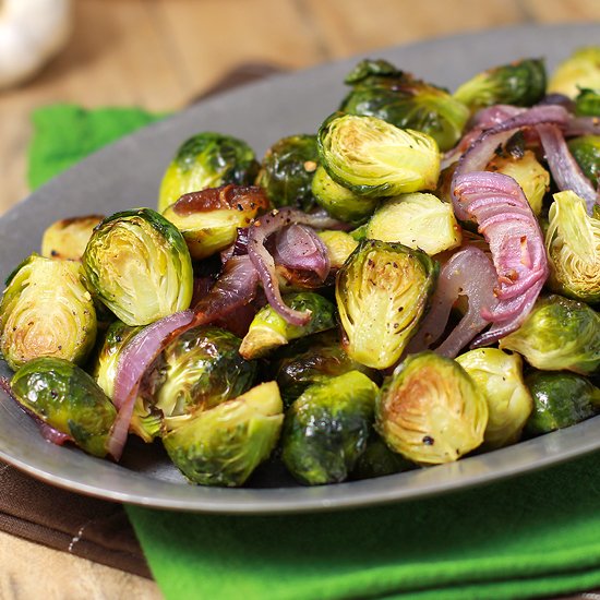 Garlic Roasted Brussels Sprouts