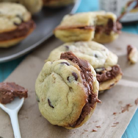 Nutella Cream Cheese Stuffed Cookie