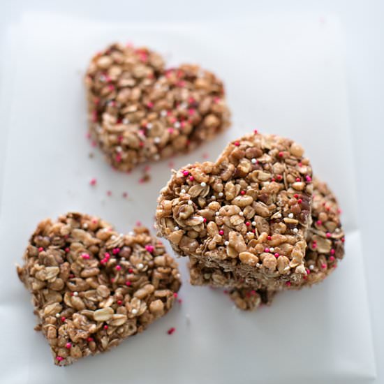 Chocolate Heart Granola Bars