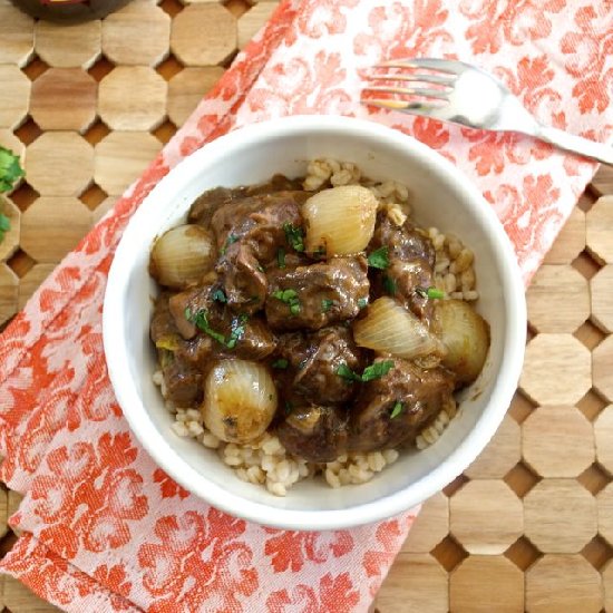 Beef Bourguignonne w/Pearl Barley