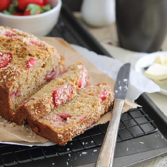 Roasted Strawberry Yogurt Bread