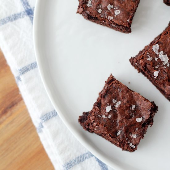 Cocoa Brownies with Sea Salt