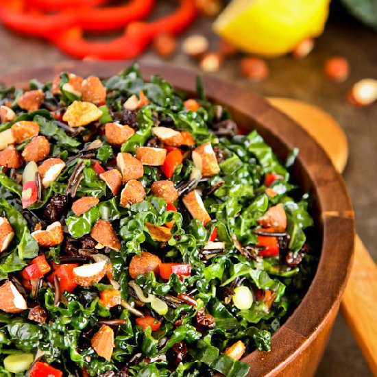 Kale and Wild Rice Salad w/ Almond