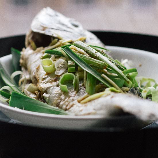 Whole Steamed Fish & Fish Head Soup