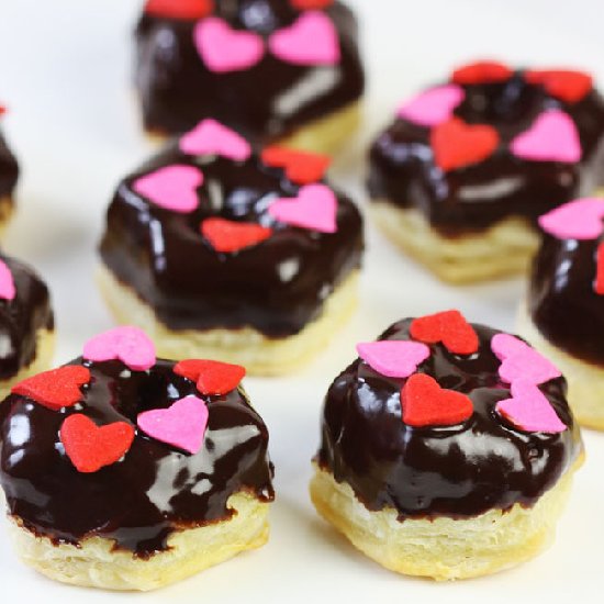 Mini Chocolate Pastry Donuts