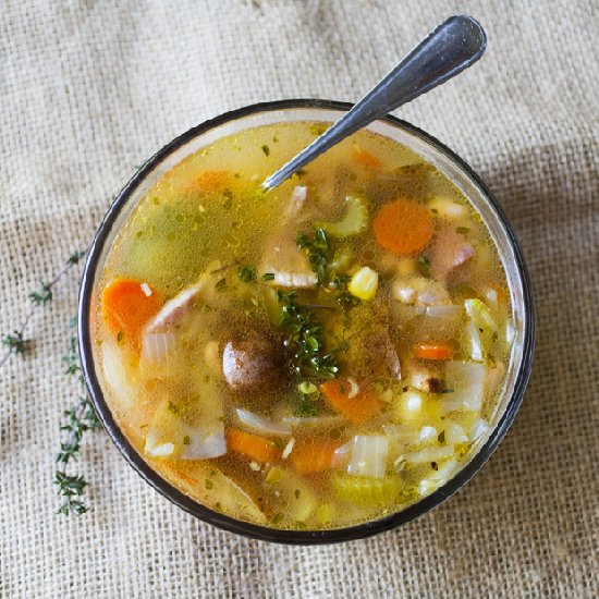 Leftover Hambone and Bean Soup