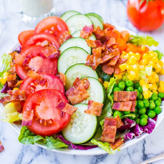 BLT Chopped Salad w/ Homemade Ranch