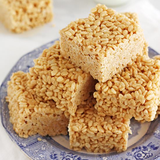 Brown Butter PB Crispy Rice Treats