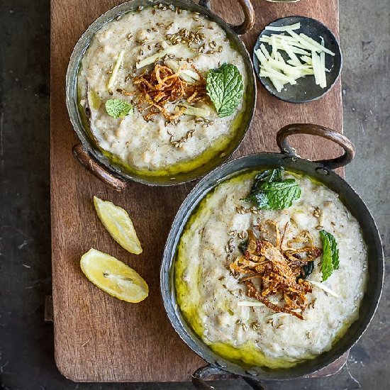 Slow Cooked Wheat and Lentils