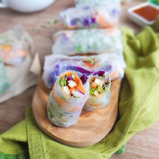 Sweet & Sour Tofu Spring Rolls