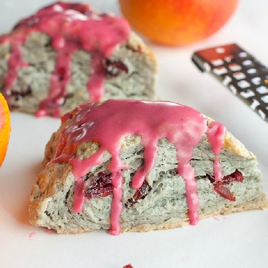 Blood Orange & Cranberry Scones