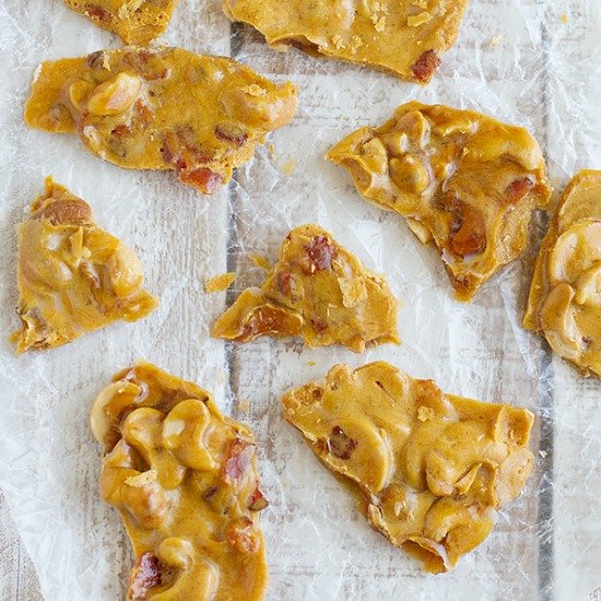 Cashew Bacon Brittle