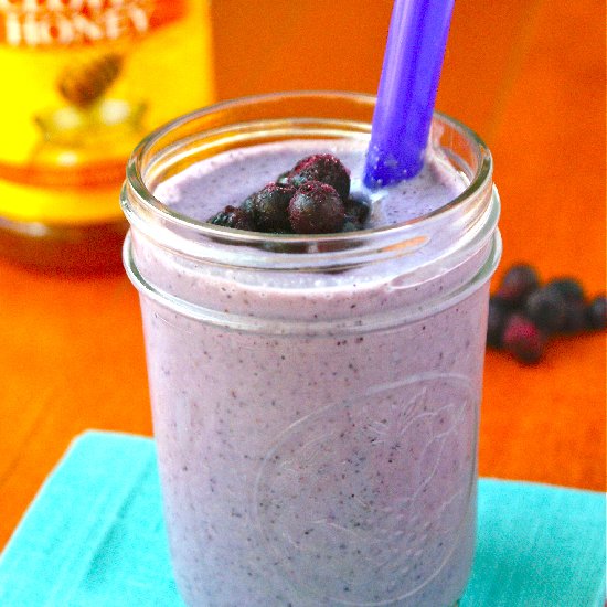 Wild Blueberry and Honey Smoothie