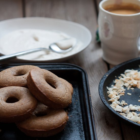 Baked Coconut Cream Doughnuts