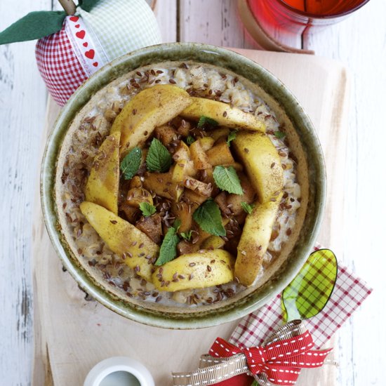 Cinnamon Oatmeal With Caramelized