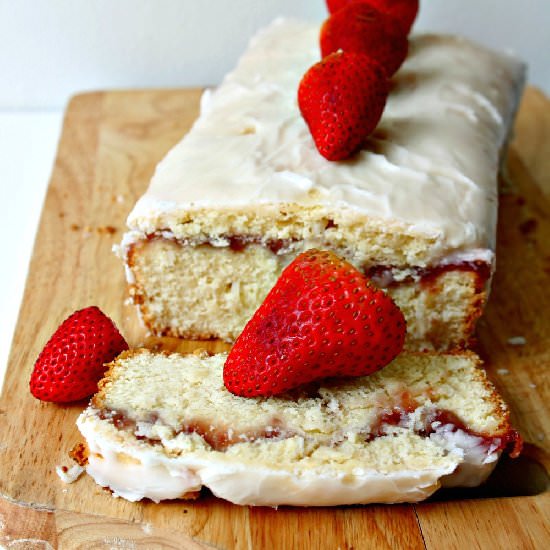 Buttery Lemon Strawberry Pound Cake