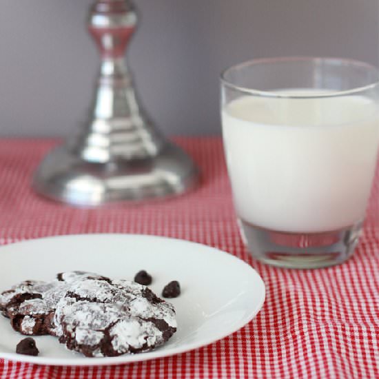 Dark Chocolate Crinkle Cookies