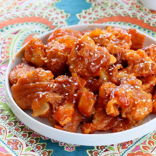 Mango Sriracha Cauliflower Wings