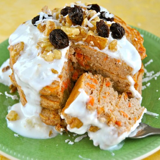 Carrot Cake Protein Pancakes