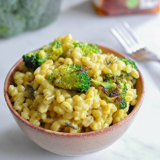 Broccoli and Lemongrass Barley Riso