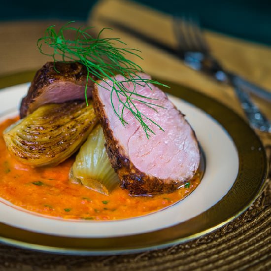 Pork Tenderloin with Braised Fennel