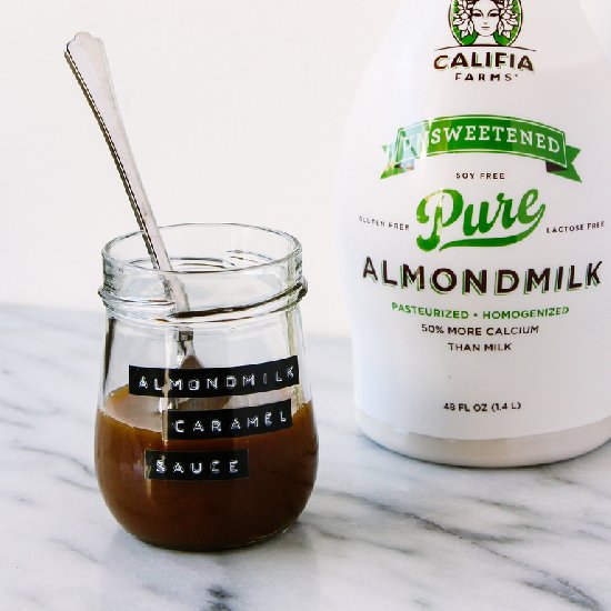 Almond milk caramel sauce